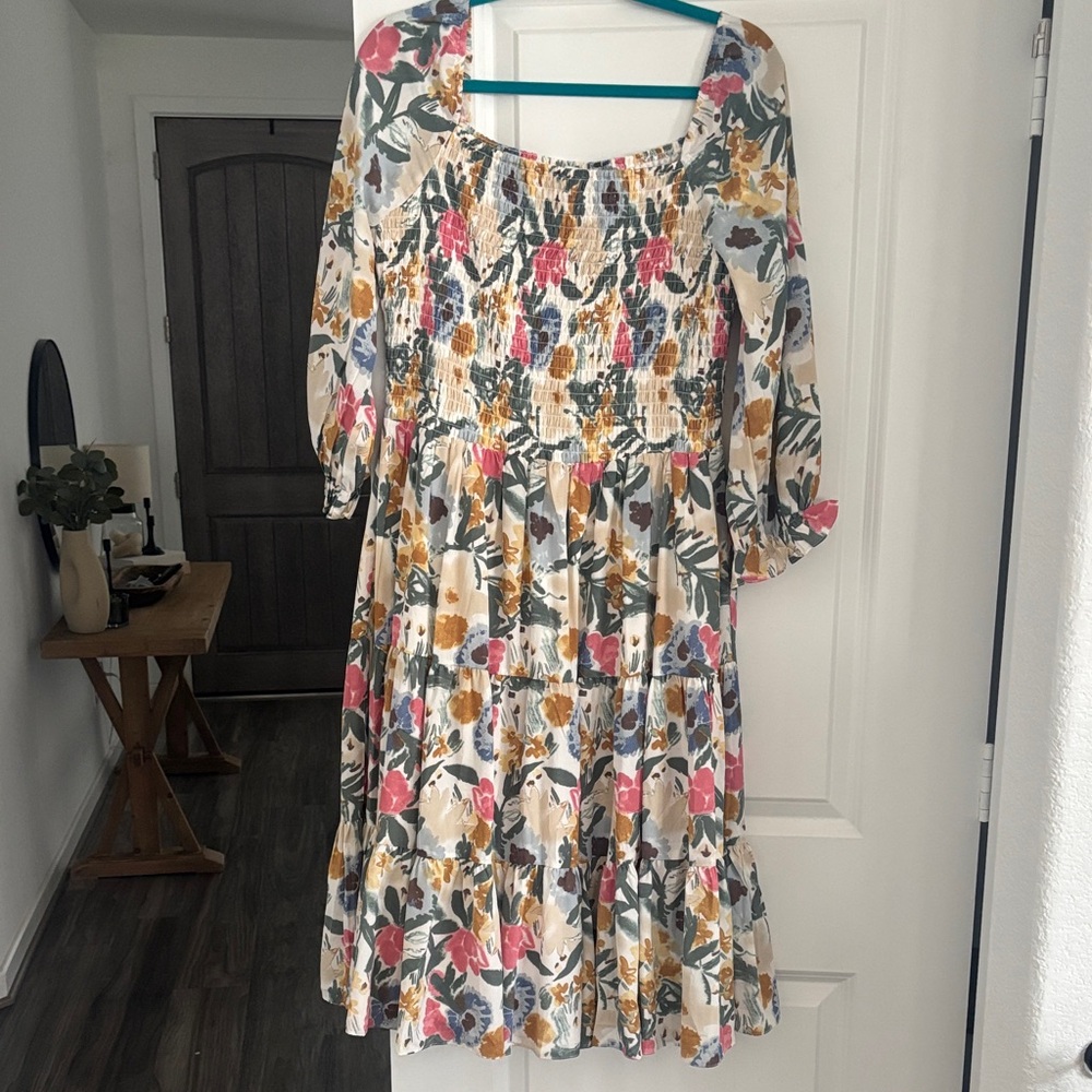 Baltic Born Multicolor Floral Long Sleeve Dress